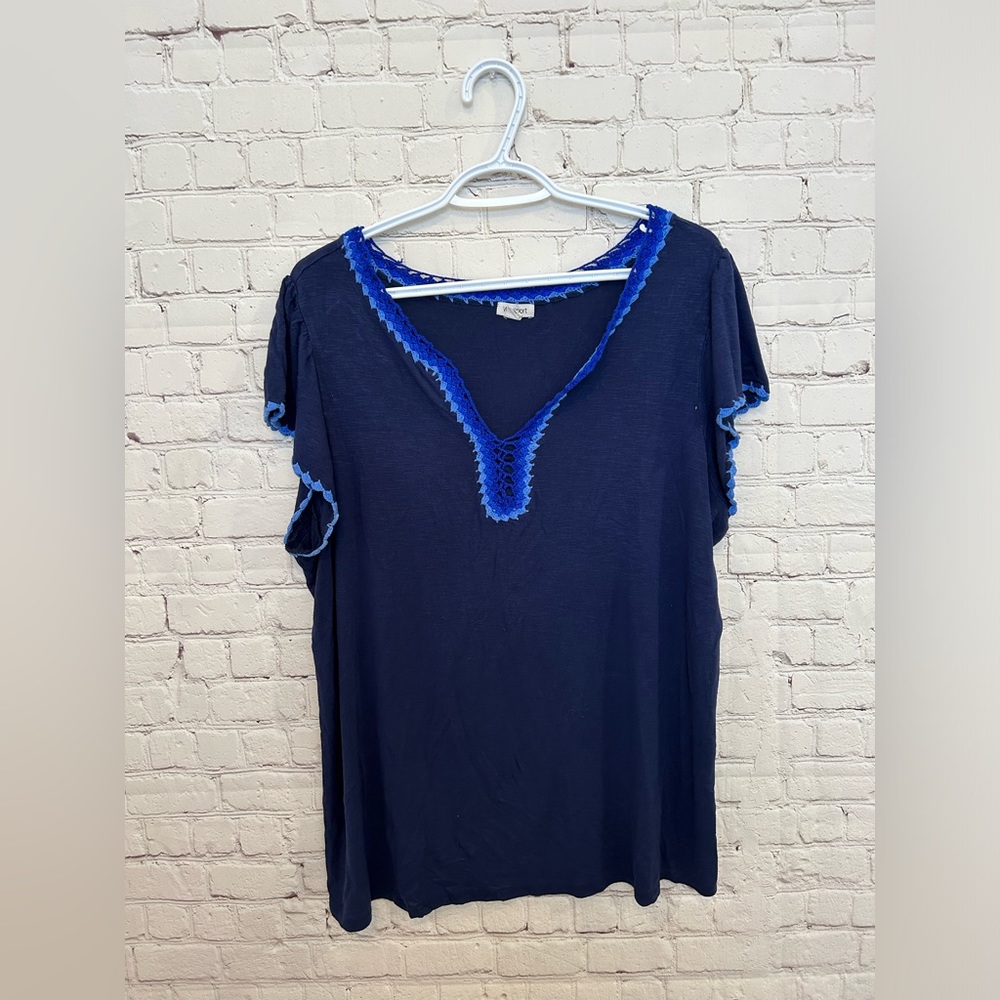WESTPORT Blue Blouse size 2x
